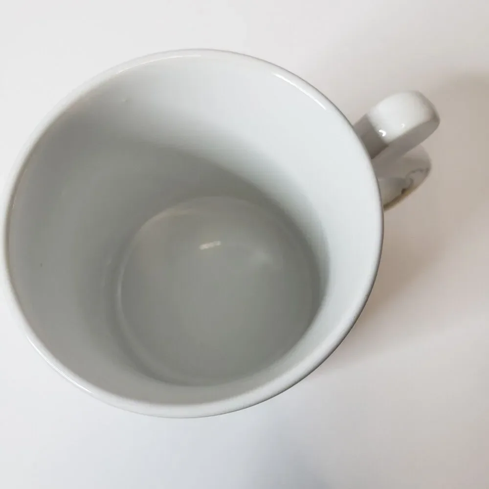 Vintage 1980s Whimsical Dog Mug Having A Ball Tail Handle Japan Excellent